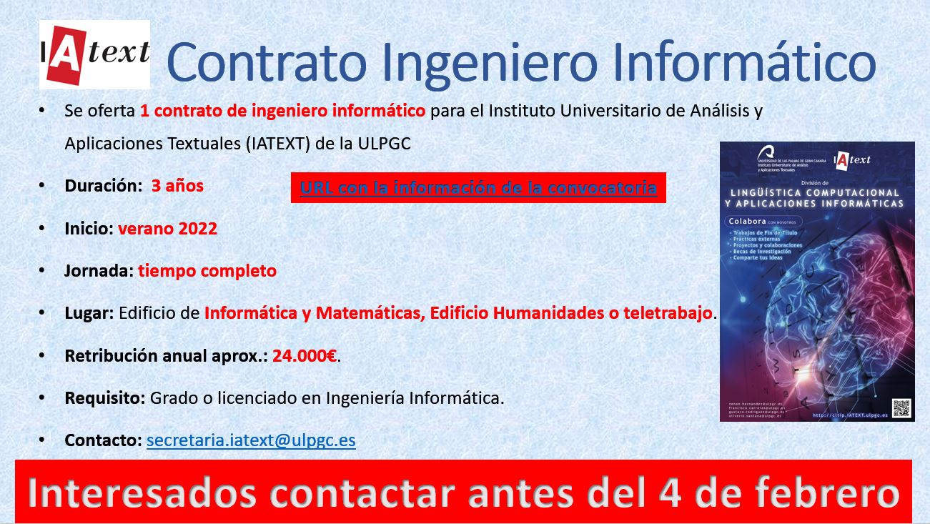 información oferta empleo