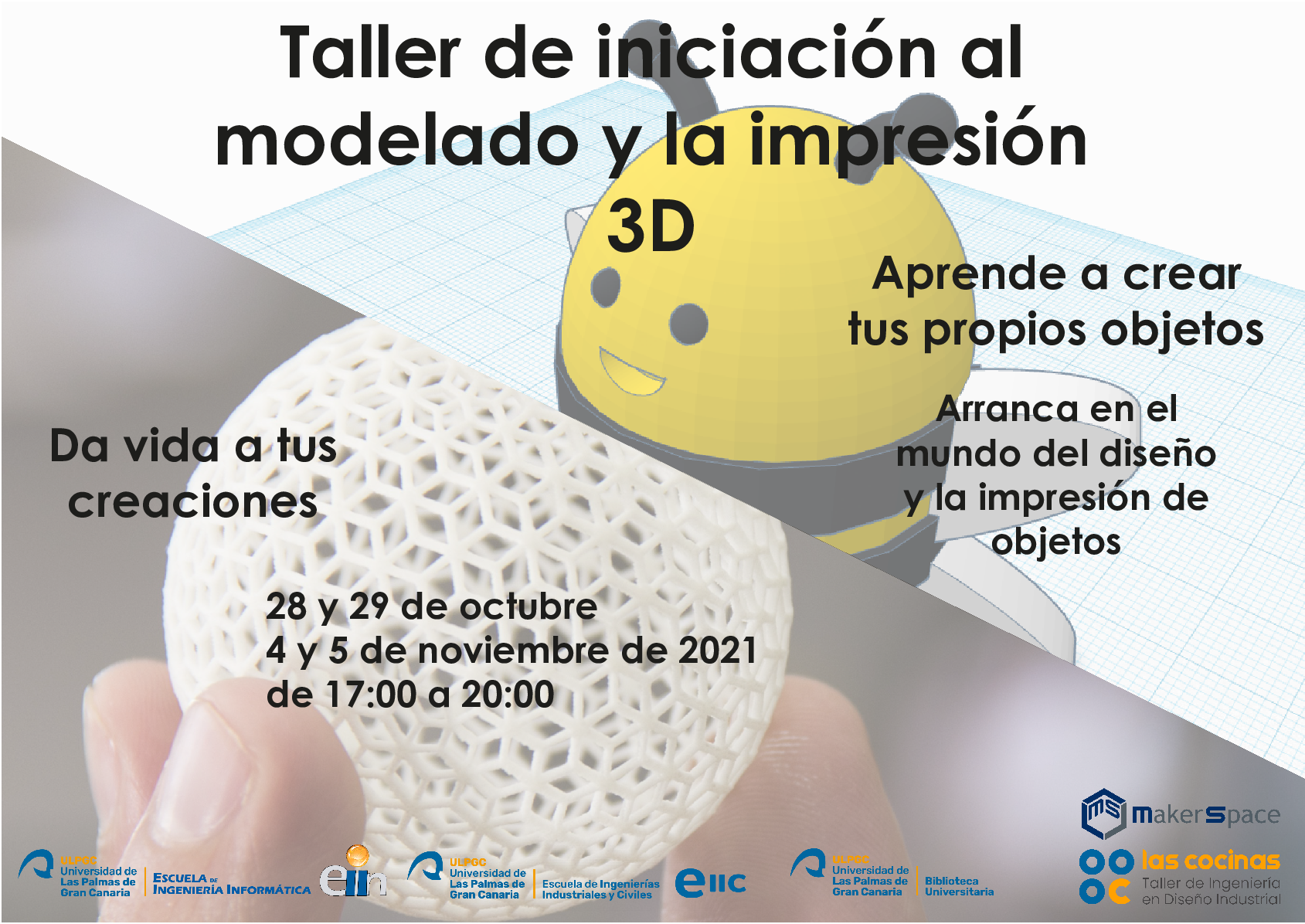 Cartel tallermodelado e impresión 3D