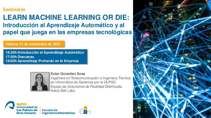 Cartel seminario learn machine learning or die