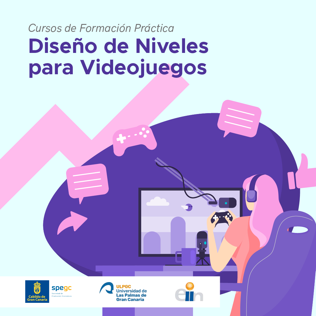 Cartel del curso de diseño de niveles para videojuegos