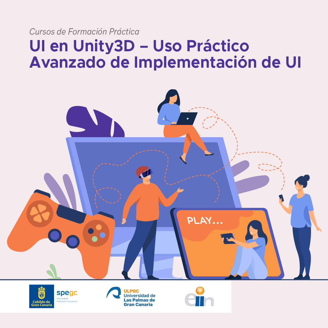 Cartel promocional del curso de uso práctico avanzado de implementación de UI