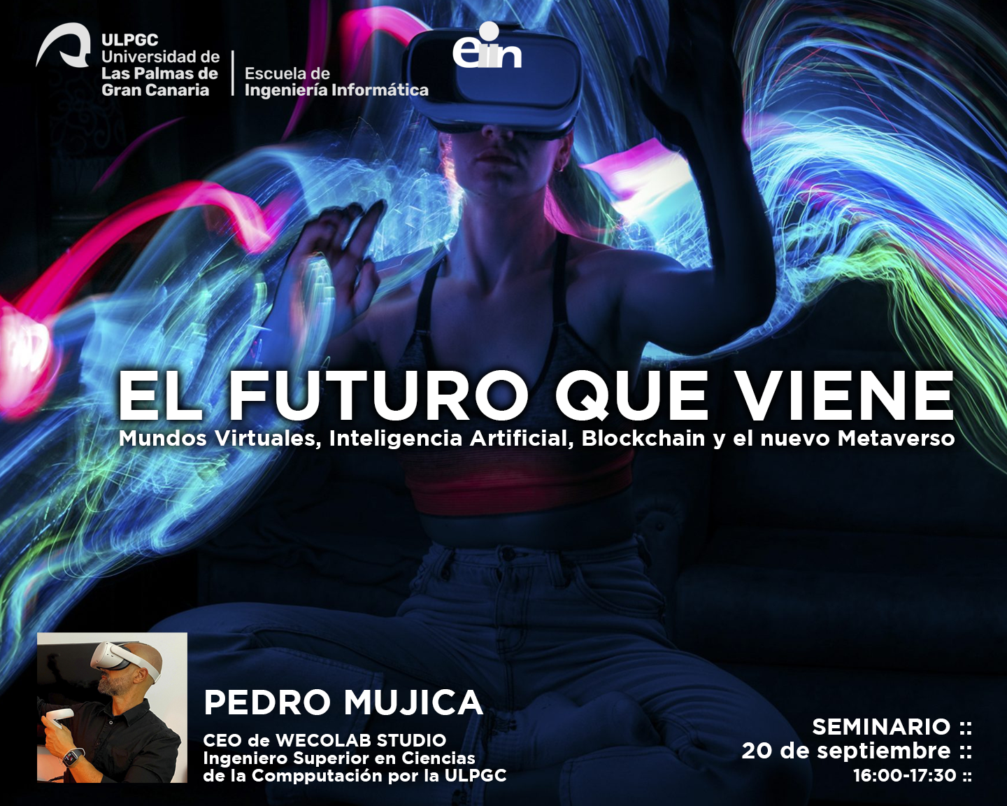 Cartel de la charla el futuro que viene