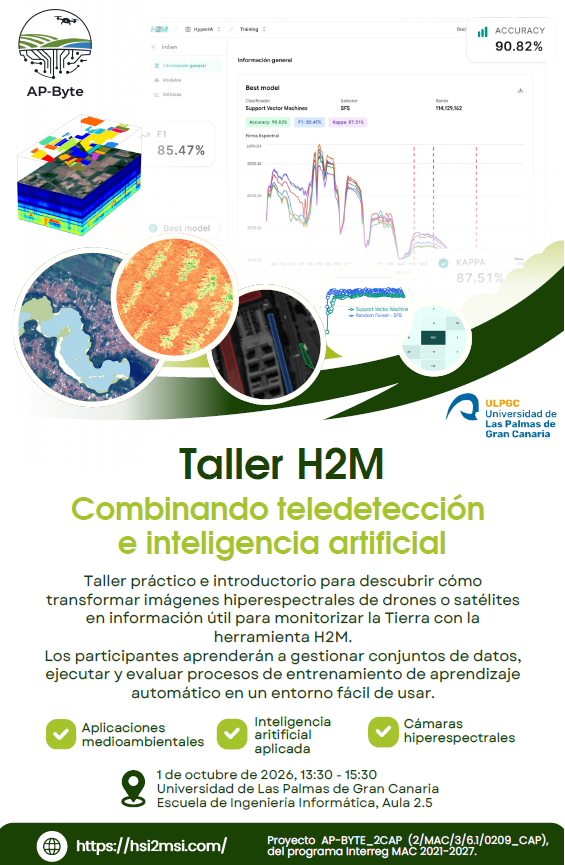 Taller H2M: Teledetección e inteligencia artificial para el análisis de imágenes hiperespectrales