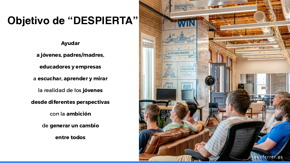 Página del dossier del proyecto Despierta