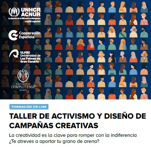 Cartel promocional Taller de activismo universitario y diseño para campañas creativas para la solidaridad