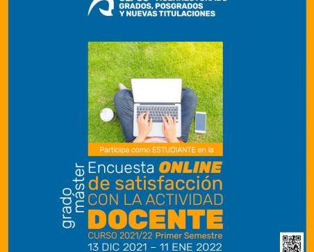 Encuesta ONLINE de satisfacción con la actividad docente