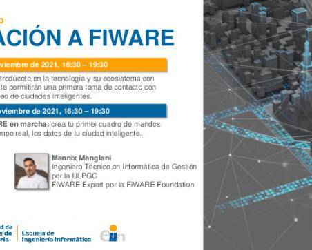 Cartel taller iniciación a FIWARE
