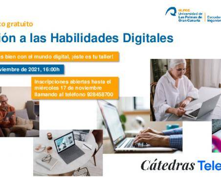 Cartel taller habilidades digitales