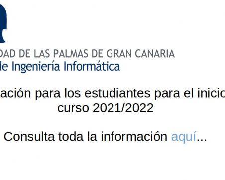 informacion estudiantes inicio curso 21/22
