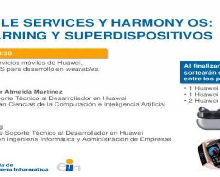 Cartel promocional taller de Huawei y Harmonu