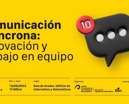 Cartel promocional del seminario de comunicación asíncrona