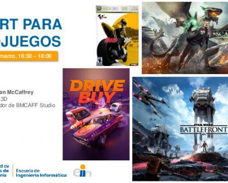 Cartel promocial del seminario de Key Arts para videojuegos