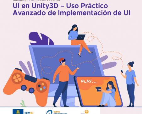 Cartel promocional del curso de uso práctico avanzado de implementación de UI