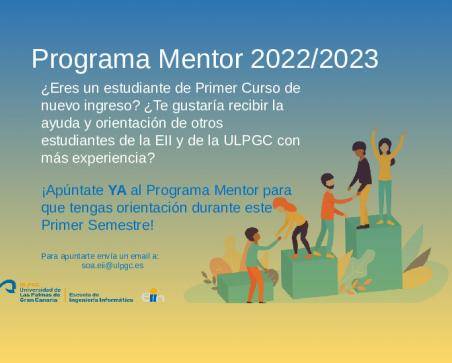 Cartel del programa mentor del cursos 2022 2023