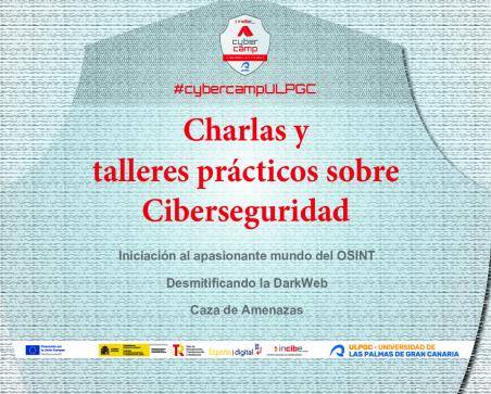 Cartel promocional de las charlas y talleres prácticos sobre Cyberseguridad