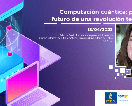 Cartel promocional del seminario de computación cuántica