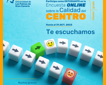 Cartel de la encuesta de satisfacción con el centro.