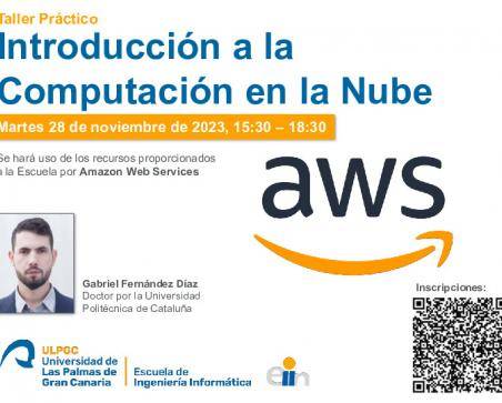 Cartel promocional del taller, incluye código QR para la inscripción
