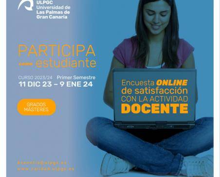 Cartel encuesta EVADOC primer semestre 2023/24