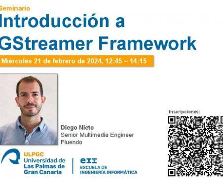 Cartel promocional del taller Introducción a GStreamer