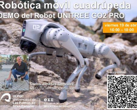 Cartel del seminario robótica móvil cuadrúpeda