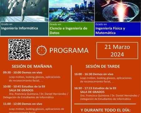 Cartel de la jornada de puertas abiertas de la Escuela de Ingeniería Informática