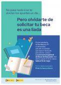 Cartel de recordatorio de apertura del plazo de solicitud de becas de educación