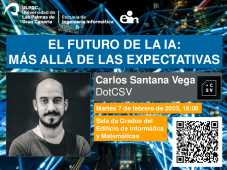 Cartel promocional del seminario de DotCSV acerca del futuro de las IAs