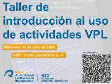 Cartel promocional del seminario con código QR para la inscripción