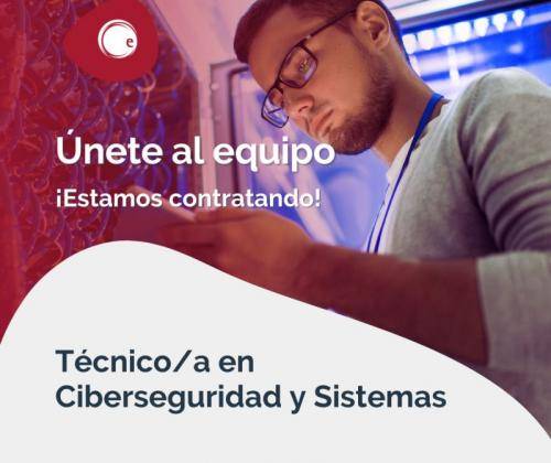 Cartel de la búsqueda de un técnico de seguridad en edataconsulting